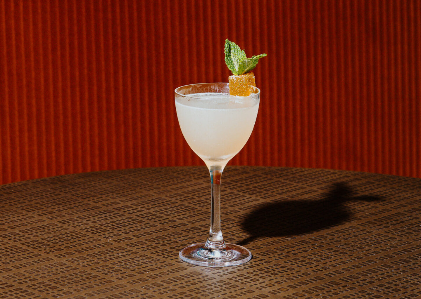 Cocktail on a table in Francis Hall